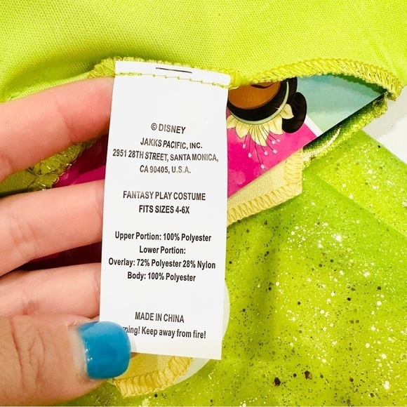 NWT Jakks Pacific Disney Princess and the Frog Tiana Halloween Cosplay Costume - Picture 5 of 6